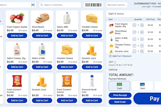 develop a custom pos application for retail stores, restaurants, and businesses