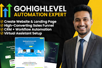 build gohighlevel website, sales funnel, landing page, ghl automation