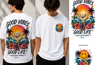 do mountain adventure ,outdoor, summer ,surf t shirt design