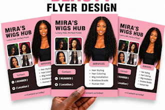 design a professional beauty, makeup and salon flyer