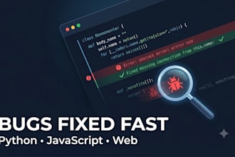 fix bugs and errors in your python, javascript or website code