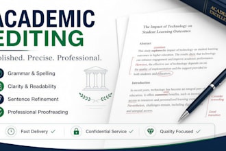 professionally proofread and refine academic content