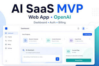 build your custom ai saas mvp or ai web app