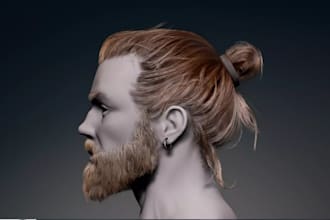 create 3d hair unreal hair metahuman hair and also realistic hair