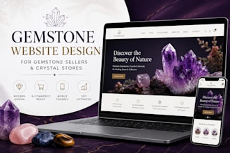 design gemstone seller website crystal store agate stone website