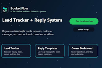 set up a lead follow up tracker and reply system
