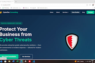 design a modern cybersecurity consulting website