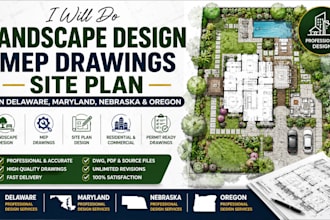 do landscape design mep drawings site plan in delaware maryland nebraska oregon