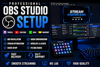 setup, optimize and fix your obs studio professionally
