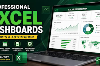 build excel dashboards with charts and automation