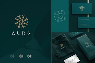 do extremely minimalist and luxury business logo design