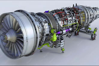 do 3d design for automobile engines, aerospace engine
