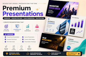 powerpoint presentation investor pitch deck canva presentation film pitch deck