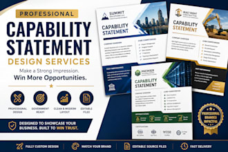 design professional business capability statement for goverment contractors