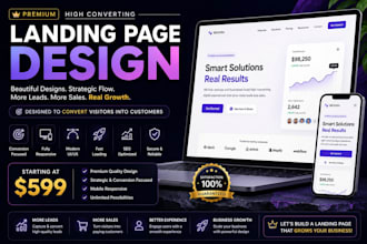 design a modern saas, startup, or business landing page
