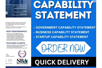 design professional and winning capability statement