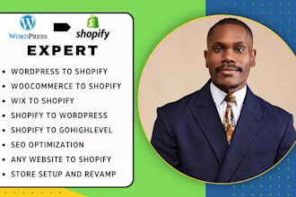 migrate wordpress to shopify, woocommerce to shopify and migrate wix to shopify