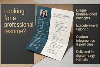 create a modern professional resume and CV design