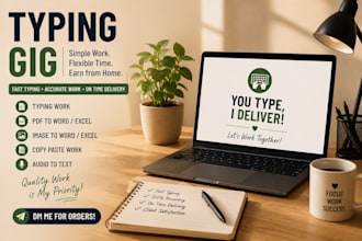 type scanned documents, images and PDF into word