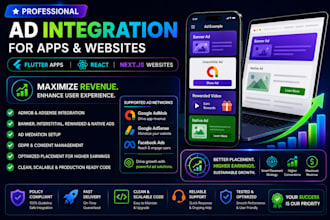 integrate google admob, facebook ads, and web ads in your app