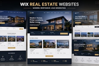design wix real estate website property management realtor appfolio, idx website