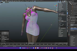 design rig texture 3d clothing mesh for second life, fivem gta vrchat imvu sims
