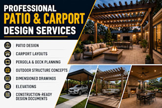 design professional patio pergola and carport plans