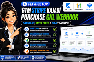 fix GTM stripe kajabi purchase ghl webhook samcart meta pixel ga4 tracking