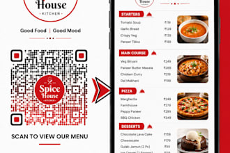 design qr code menus and restaurant table tents using canva