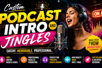 compose a custom a jingle for your podcast radio show or brand