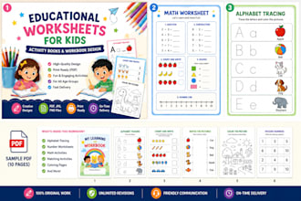 design educational worksheets activity books and workbooks