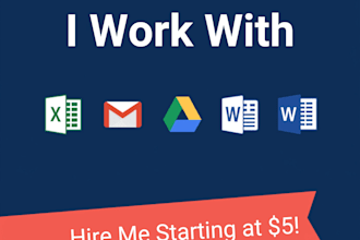 do data entry excel work and email management as your virtual assistant