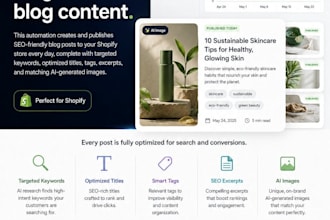 build ai auto blogging automation for your shopify