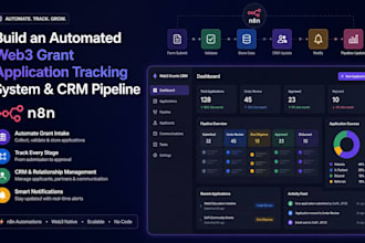 build an automated web3 grant application tracking system and CRM pipeline n8n