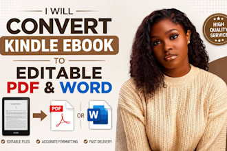 convert kindle ebook to editable PDF and word document