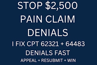 do pain management medical billing denial recovery for US clinics