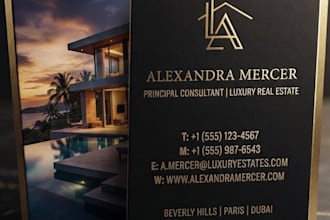 design luxury business card for real estate