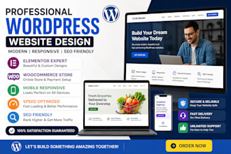 create, design, customize and fix wordpress website