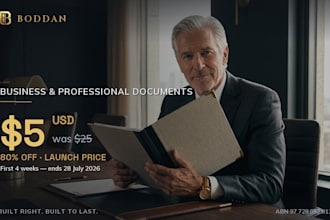 write your business plan, tender, report and professional documents