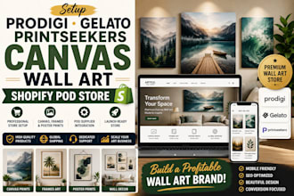 setup prodigi gelato printseekers canvas wall art home decor shopify pod store