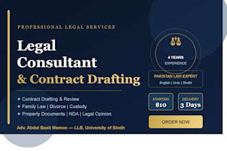 draft legal contracts, agreements and legal documents