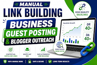 do manual link building for business via blogger outreach