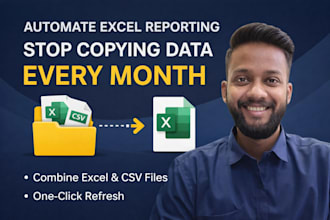 combine your excel files and set up one click automation