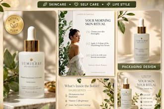 design premium instagram post and flyers for skincare, cafe and brands