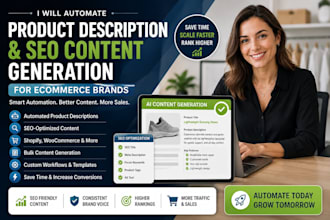 automate product description and SEO content generation for ecommerce brands