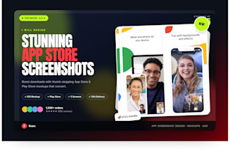 design app screenshots for app store and play store