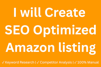 help you with amazon product listing and customer support
