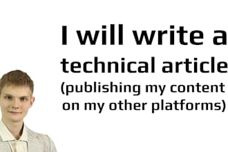 write a technical article