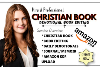 do christian book and daily devotional book editing spiritual book editing