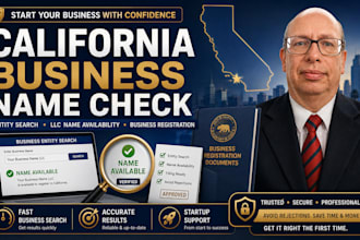 register your california business, do entity search, and check name availability
